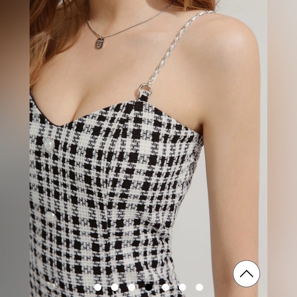 NEW! AIR SPACE Small Bead Buttons Mini Dress (Black) - Picture 5 of 9